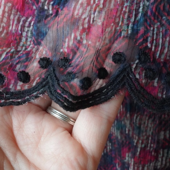 IRO Paris Ressy Sheer Chiffon Tiered Mini Dress - US size 6 / UK size 38 - Picture 3 of 6